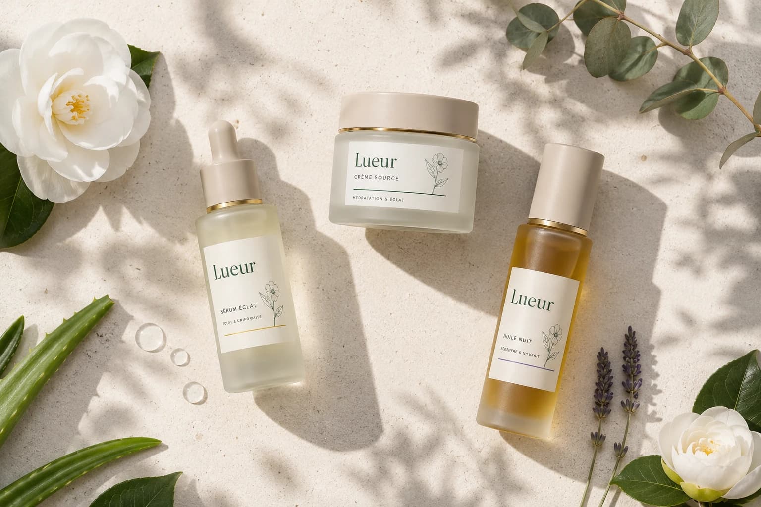 Aperçu Lueur — Landing cosmétique botanique