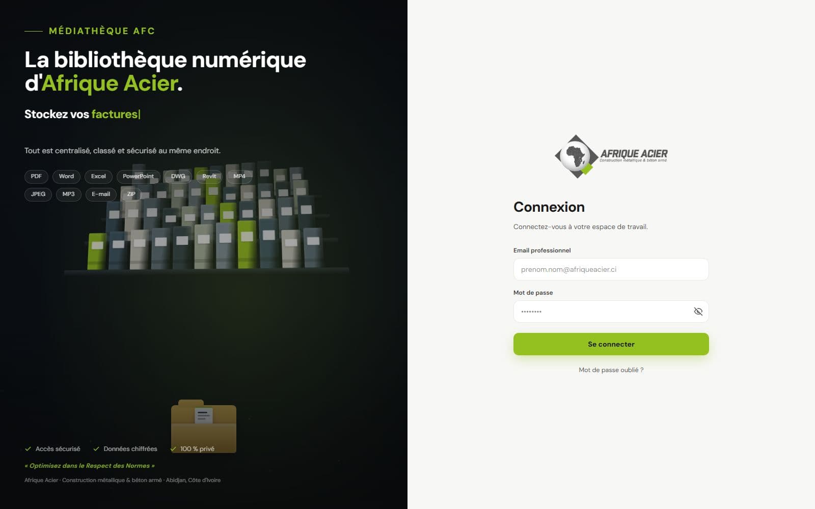 Aperçu Médiathèque — GED pour Afrique Acier
